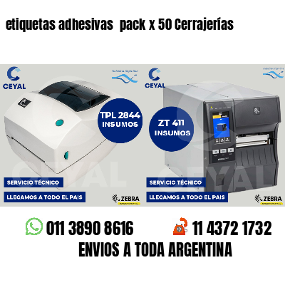 etiquetas adhesivas pack x 50 Cerrajerías