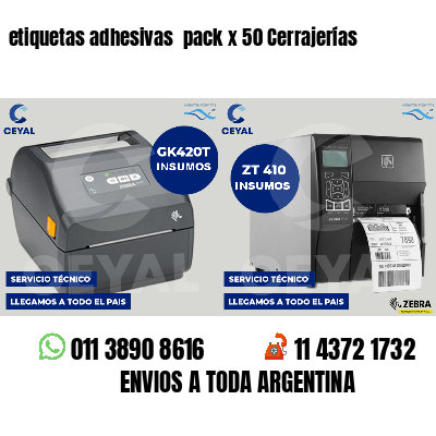 etiquetas adhesivas pack x 50 Cerrajerías