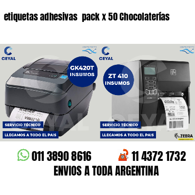 etiquetas adhesivas pack x 50 Chocolaterías