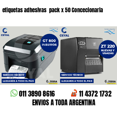 etiquetas adhesivas pack x 50 Concecionaria