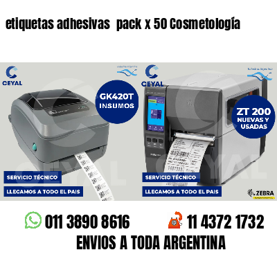 etiquetas adhesivas pack x 50 Cosmetología