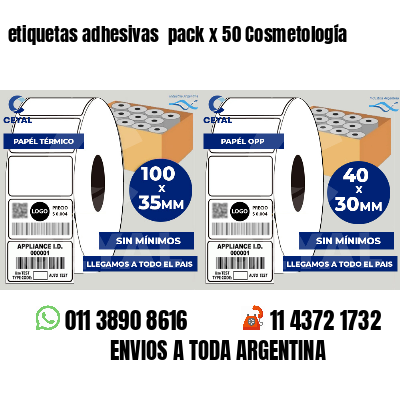 etiquetas adhesivas pack x 50 Cosmetología