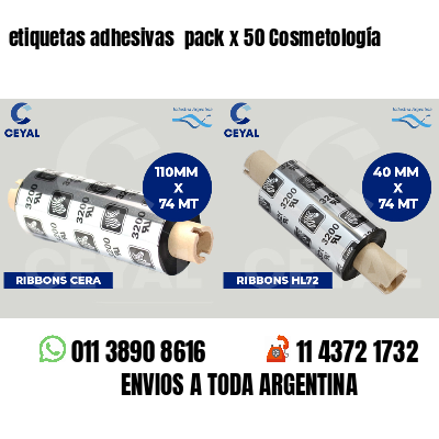 etiquetas adhesivas pack x 50 Cosmetología