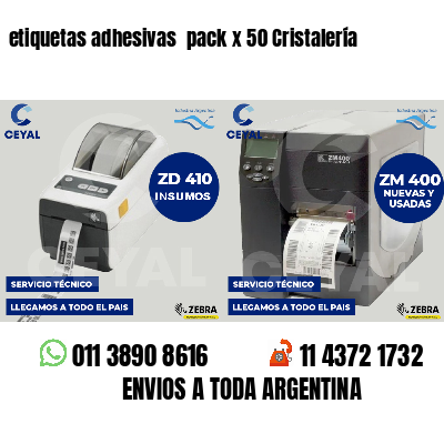 etiquetas adhesivas  pack x 50 Cristalería