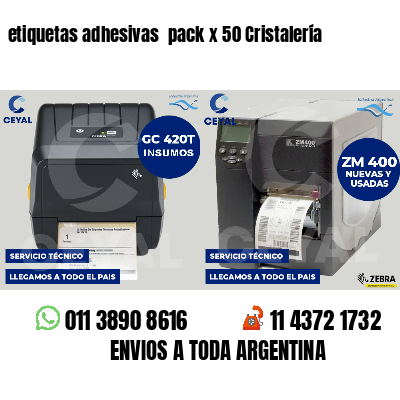 etiquetas adhesivas pack x 50 Cristalería