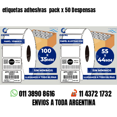 etiquetas adhesivas pack x 50 Despensas