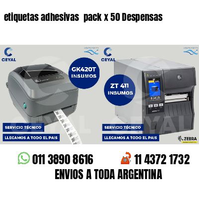 etiquetas adhesivas pack x 50 Despensas