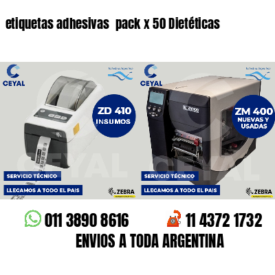 etiquetas adhesivas  pack x 50 Dietéticas