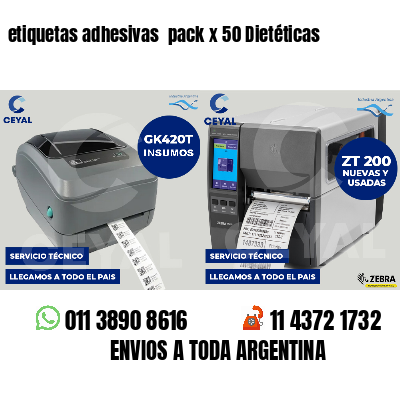 etiquetas adhesivas pack x 50 Dietéticas