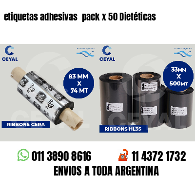 etiquetas adhesivas pack x 50 Dietéticas