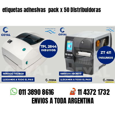 etiquetas adhesivas pack x 50 Distribuidoras