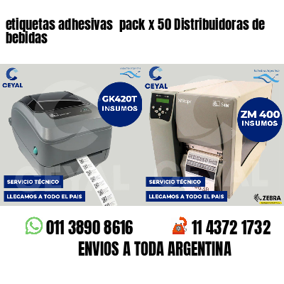 etiquetas adhesivas pack x 50 Distribuidoras de bebidas