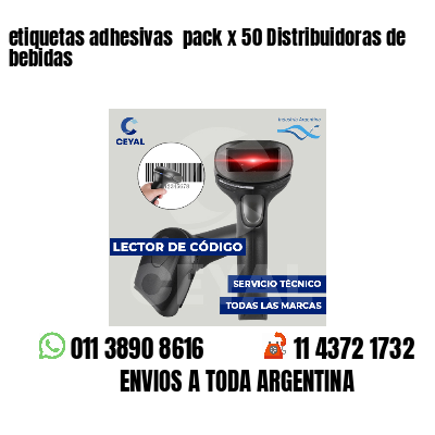 etiquetas adhesivas pack x 50 Distribuidoras de bebidas