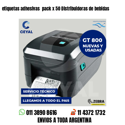 etiquetas adhesivas  pack x 50 Distribuidoras de bebidas