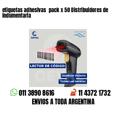 etiquetas adhesivas pack x 50 Distribuidores de indumentaria