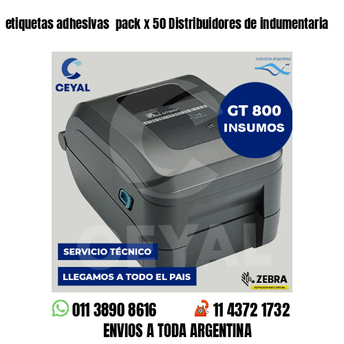 etiquetas adhesivas  pack x 50 Distribuidores de indumentaria