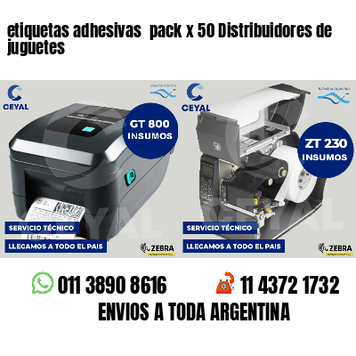 etiquetas adhesivas  pack x 50 Distribuidores de juguetes