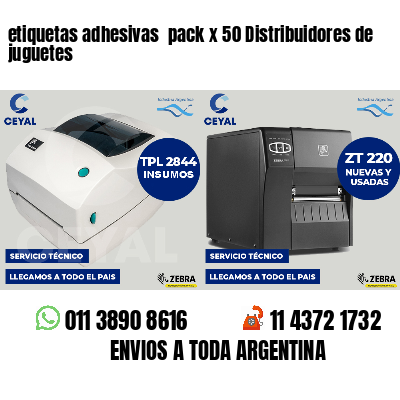 etiquetas adhesivas pack x 50 Distribuidores de juguetes