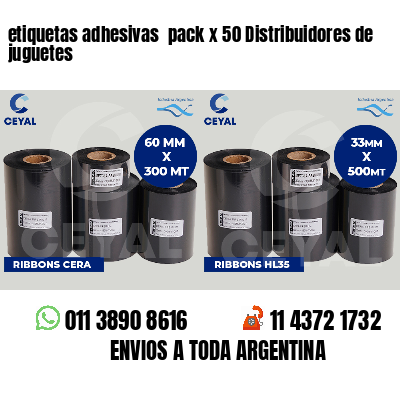 etiquetas adhesivas  pack x 50 Distribuidores de juguetes