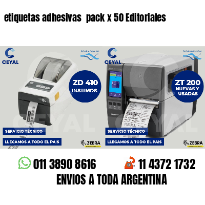 etiquetas adhesivas pack x 50 Editoriales