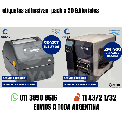 etiquetas adhesivas pack x 50 Editoriales