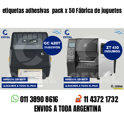 etiquetas adhesivas pack x 50 Fábrica de juguetes