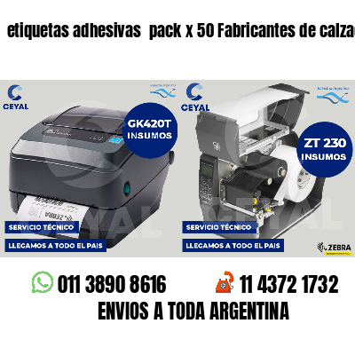 etiquetas adhesivas pack x 50 Fabricantes de calzado