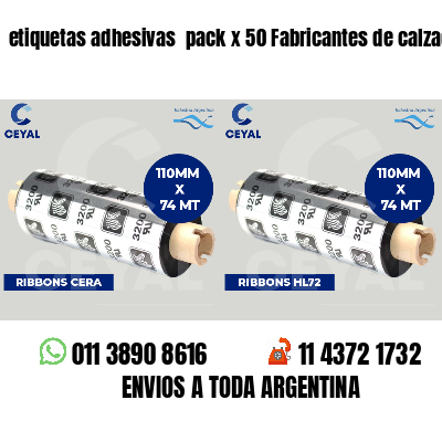 etiquetas adhesivas pack x 50 Fabricantes de calzado