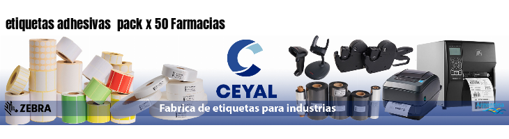 etiquetas adhesivas  pack x 50 Farmacias