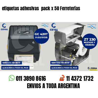 etiquetas adhesivas  pack x 50 Ferreterías