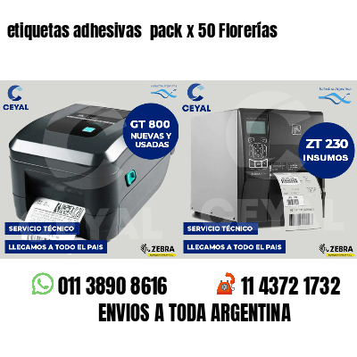 etiquetas adhesivas pack x 50 Florerías