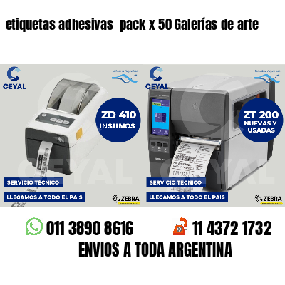 etiquetas adhesivas pack x 50 Galerías de arte