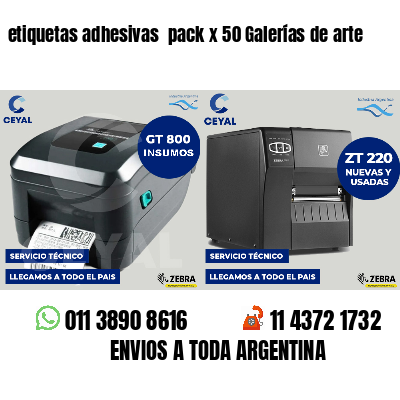 etiquetas adhesivas pack x 50 Galerías de arte