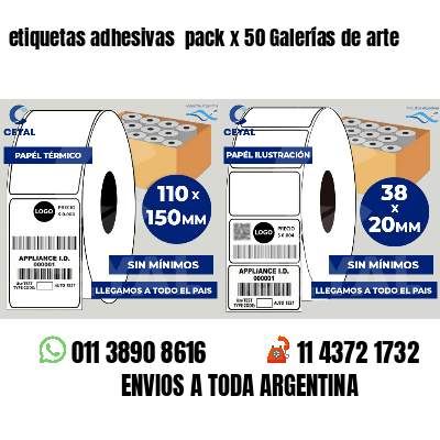 etiquetas adhesivas pack x 50 Galerías de arte