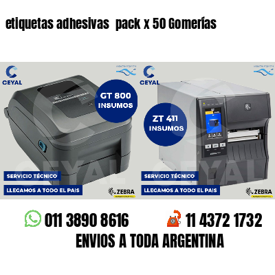 etiquetas adhesivas  pack x 50 Gomerías
