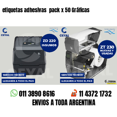 etiquetas adhesivas pack x 50 Gráficas