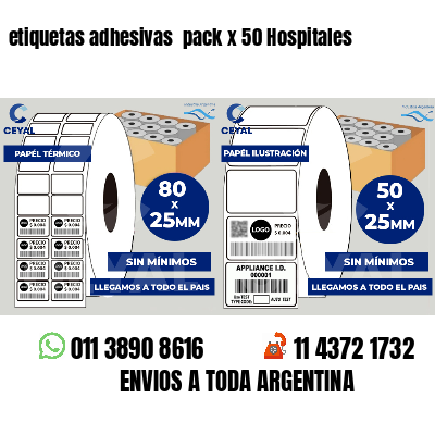 etiquetas adhesivas  pack x 50 Hospitales