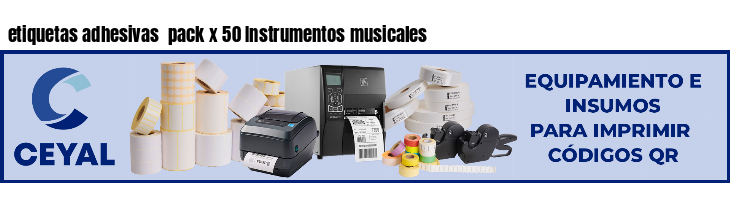 etiquetas adhesivas pack x 50 Instrumentos musicales