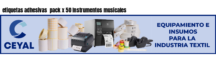 etiquetas adhesivas pack x 50 Instrumentos musicales