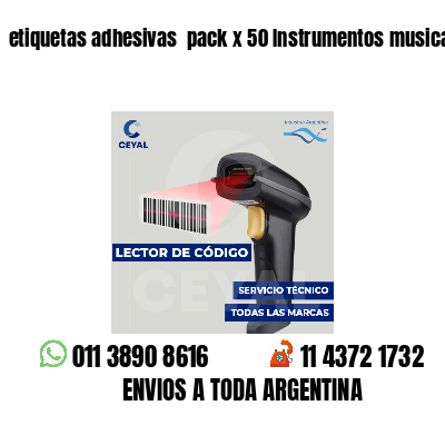 etiquetas adhesivas  pack x 50 Instrumentos musicales