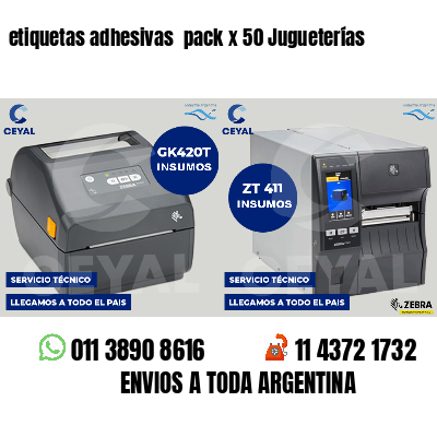 etiquetas adhesivas pack x 50 Jugueterías