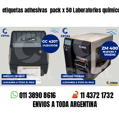 etiquetas adhesivas pack x 50 Laboratorios químicos