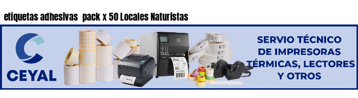 etiquetas adhesivas pack x 50 Locales Naturistas
