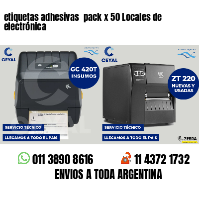 etiquetas adhesivas  pack x 50 Locales de electrónica