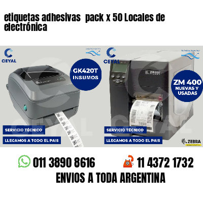 etiquetas adhesivas pack x 50 Locales de electrónica