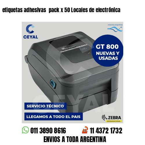 etiquetas adhesivas  pack x 50 Locales de electrónica