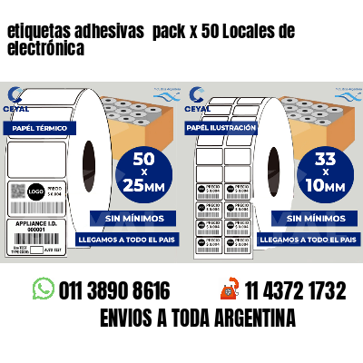 etiquetas adhesivas  pack x 50 Locales de electrónica