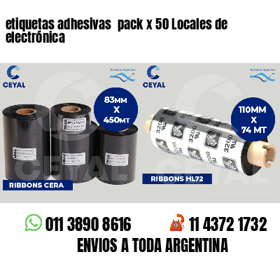 etiquetas adhesivas  pack x 50 Locales de electrónica