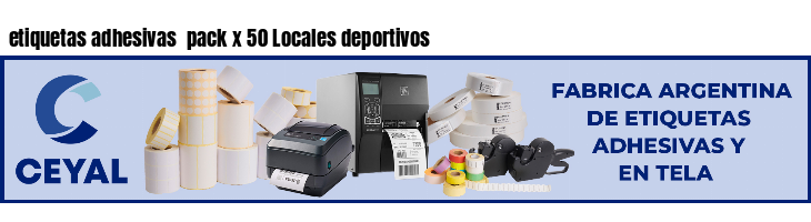 etiquetas adhesivas pack x 50 Locales deportivos