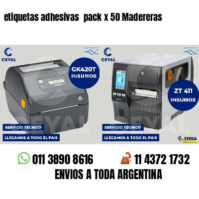 etiquetas adhesivas  pack x 50 Madereras